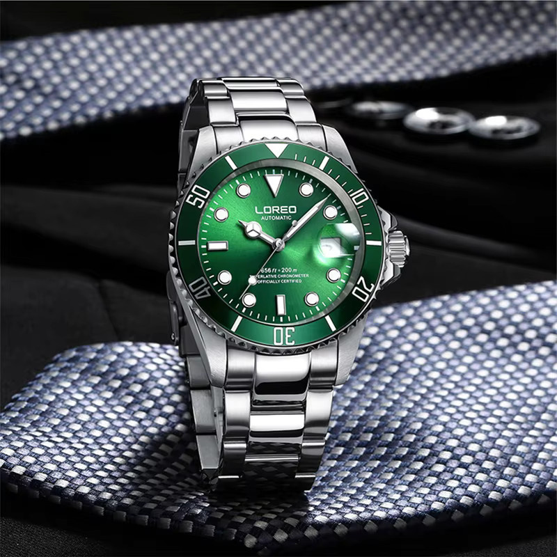 LOREO Armbanduhr Automatik, Edelstahl, Saphirglas, Silber, Herren - Bild 2