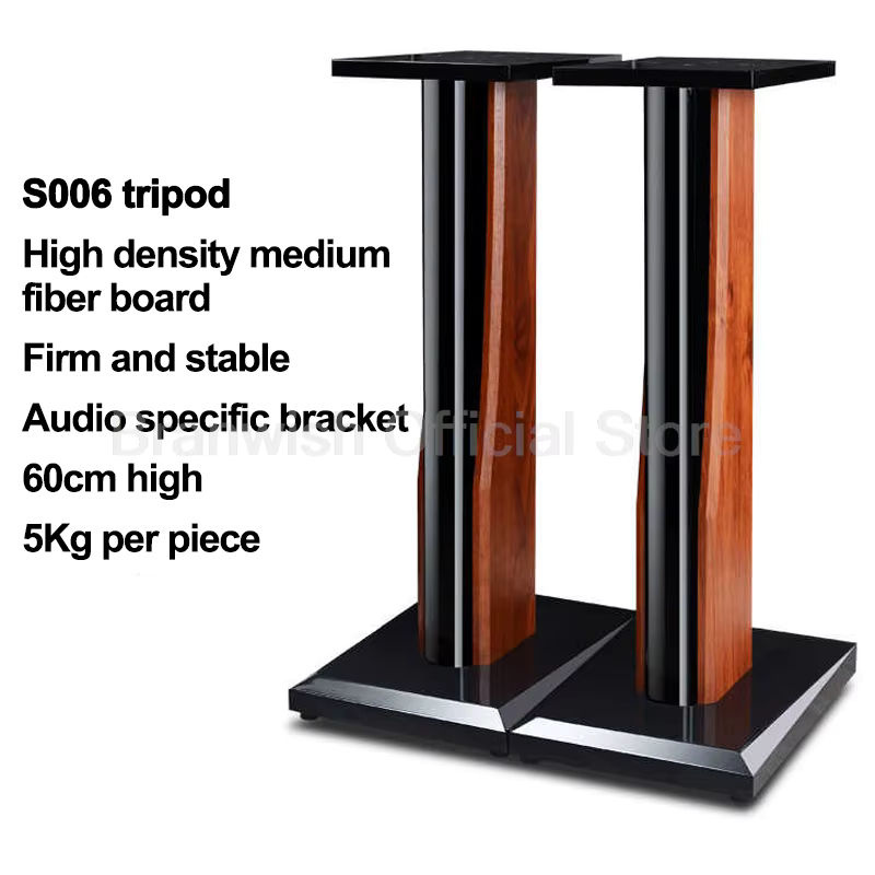 Branwish Lautsprecherständer aus Holz für HiFi-Anlagen und Surround-Sound, 1 Paar, Schwarz - Bild 3