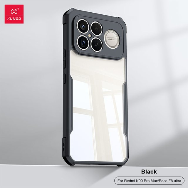 XUNDD Stoßfeste Schutzhülle mit Lasermuster für Xiaomi POCO F8 Ultra und POCO F8 Pro, Farbe: Schwarz - Bild 1
