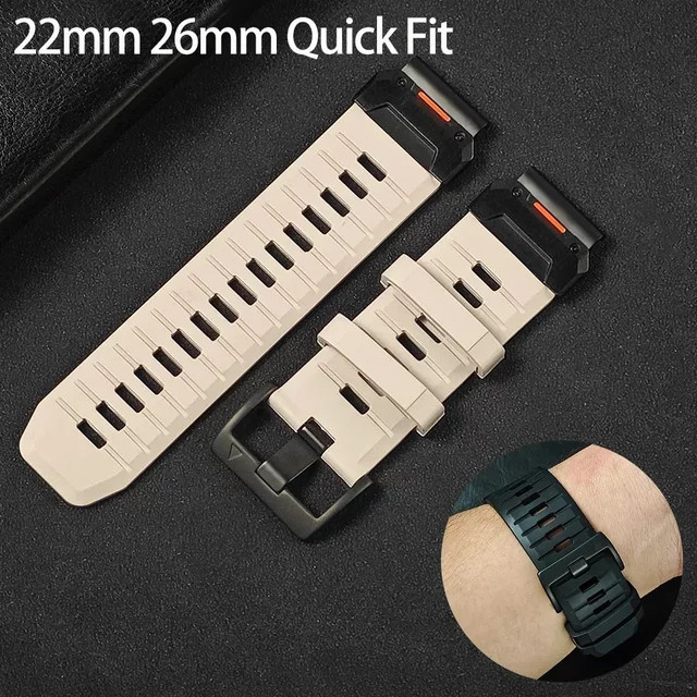 OAKCHARM Uhrenarmband Fluorkautschuk, Weiß, Unisex - Bild 1