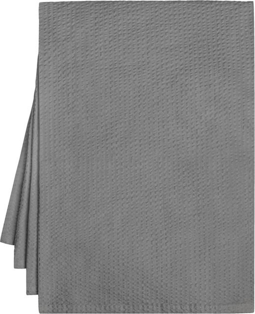 ERWIN M. Meterware Bettwäsche Avellino aus Baumwolle in Seersucker-Qualität, grau, Breite: 160 cm - Bild 1