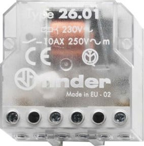 Finder Stromstoßschalter UP 1S 10A 230VAC transparent IP20 Unterputz - Bild 1