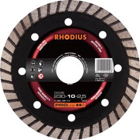 RHODIUS PROline DG35 X-LOCK Diamanttrennscheibe für Beton und Stein, Mehrfarbig, Durchmesser: 115 mm, Breite: 7,5 mm, Höhe: 2,0 mm, Bohrung: 22,23 mm - Bild 1
