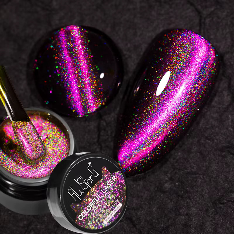 AWStorG Pink Light Cat Magnetic Gel-Nagellack, 5 ml, Silber, Glänzend - Bild 6