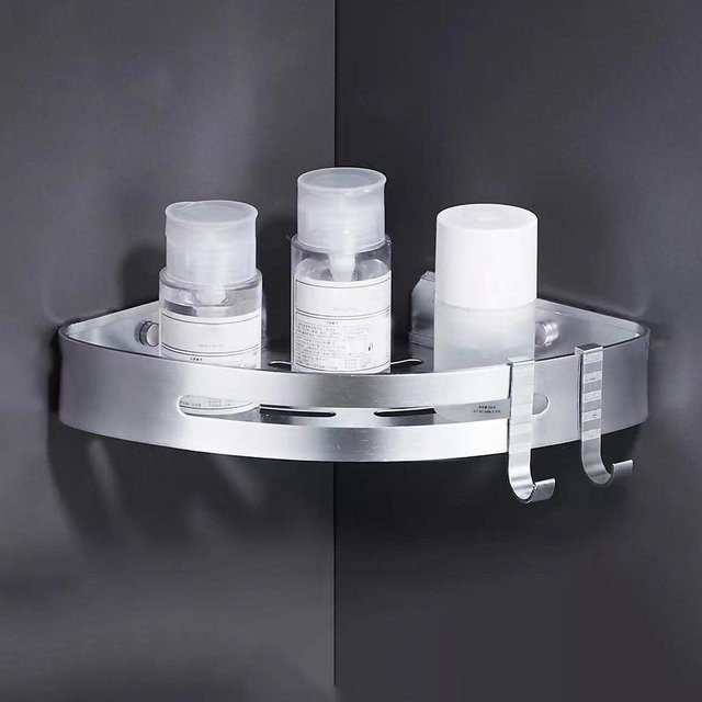 Neoglint Duschablage Eckregal aus Aluminiumlegierung, stanzfrei und rostfrei, weiß - Bild 1