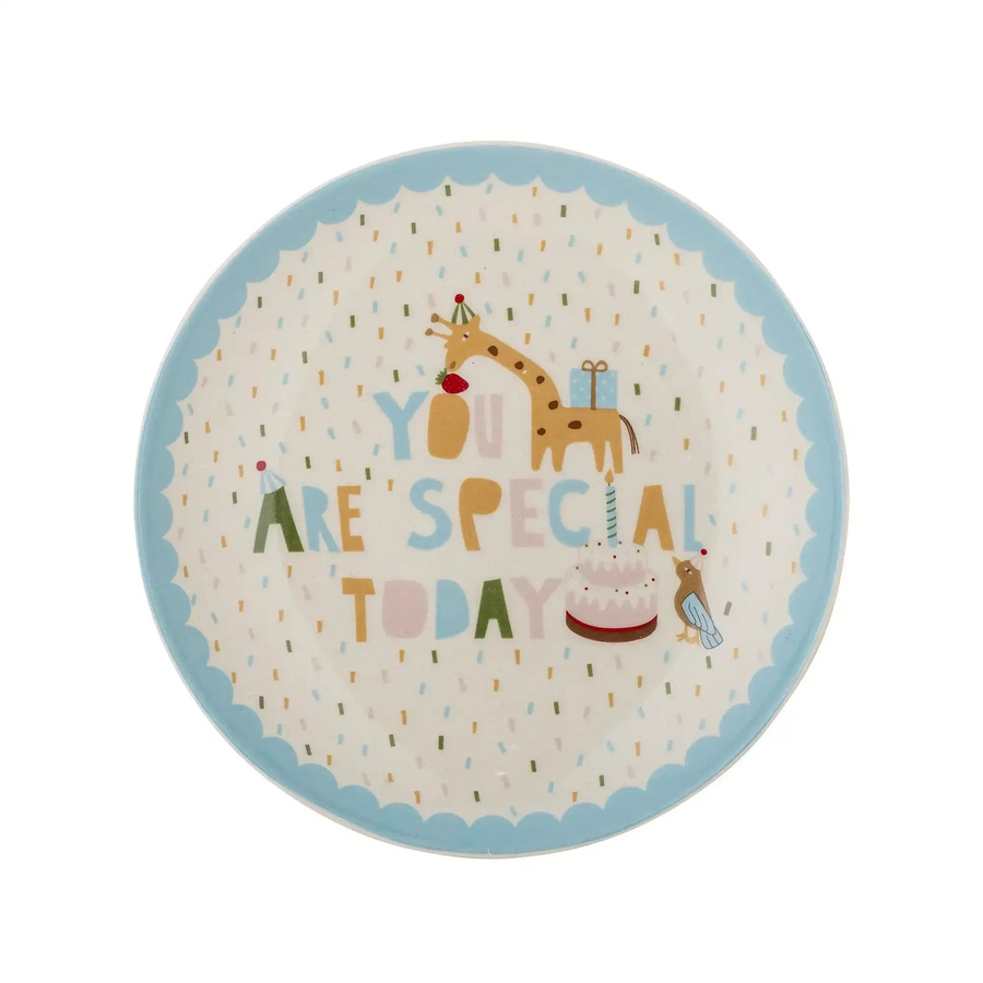 Bloomingville Mini Celebrate Teller aus Keramik in Blau, Durchmesser: 16 cm - Bild 1