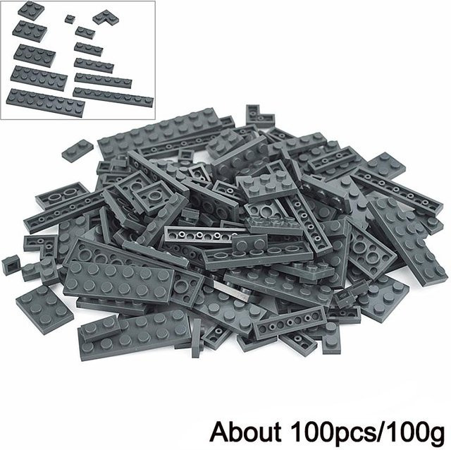 Bausteine Dünne Platten Teile, Zubehör, 100-teiliges Set, ab 6 Jahren - Bild 1