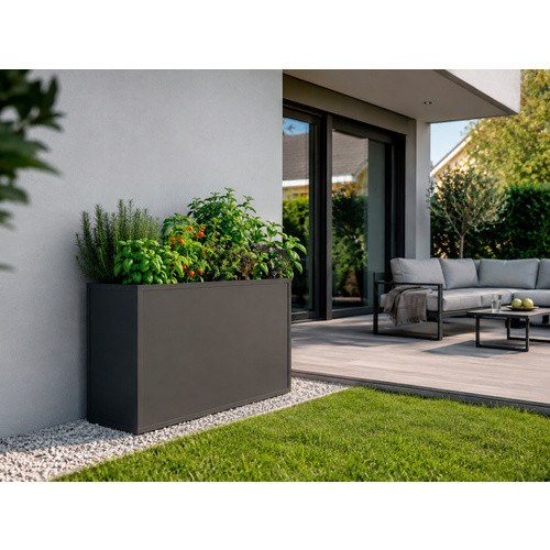 KGT Aluminium-Hochbeet 130 in Anthrazit, B: 45 cm, T: 121 cm, H: 77 cm - Bild 4