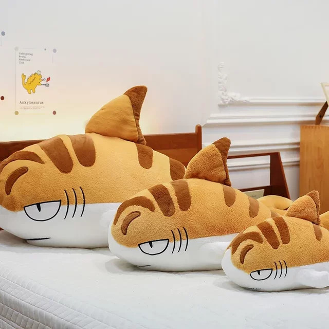 aomede Super Fierce Tiger Shark Long Hug Kissen, Plüsch / Textil, Meerestiere, bunt / mehrfarbig - Bild 1