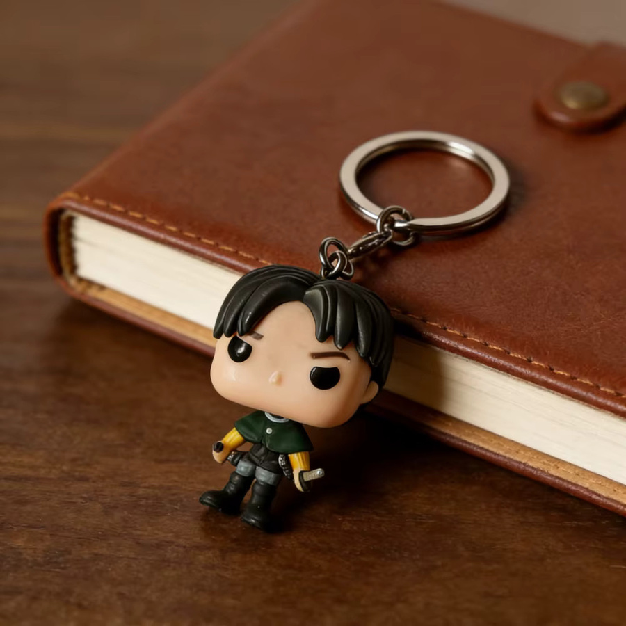 Bandai Attack on Titan Levi Figur Schlüsselanhänger, Einzelfigur, Kunststoff - Bild 3