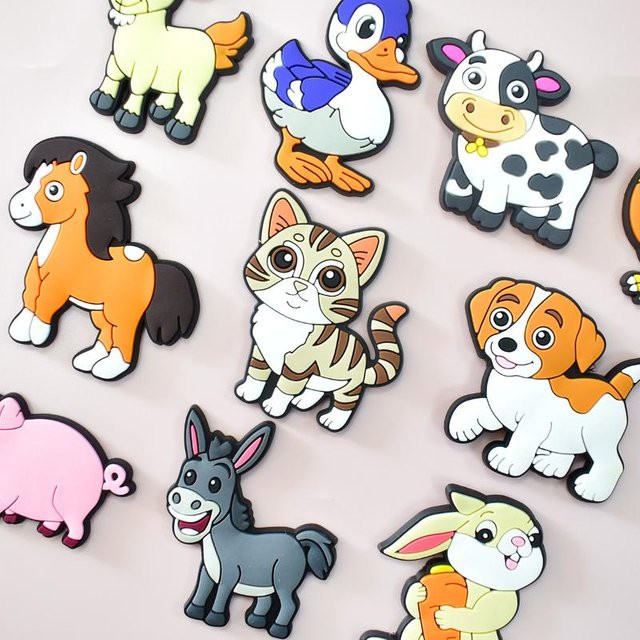 BagFashion Cartoon Bauernhoftier Magnetset aus PVC in Multicolour zur Dekoration und zum Lernen für Kinder - Bild 1