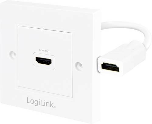 LogiLink AH0014 HDMI Adapter Weiß mit 1x HDMI-Buchse und 1x HDMI-Buchse - Bild 1