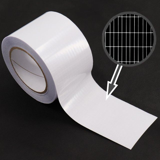 Aquagart 3er Set Reparaturklebeband für Gewächshausfolie und Gitterfolie, transparent, UV-beständig, Breite: 8 cm, Länge: 15 m pro Rolle - Bild 1
