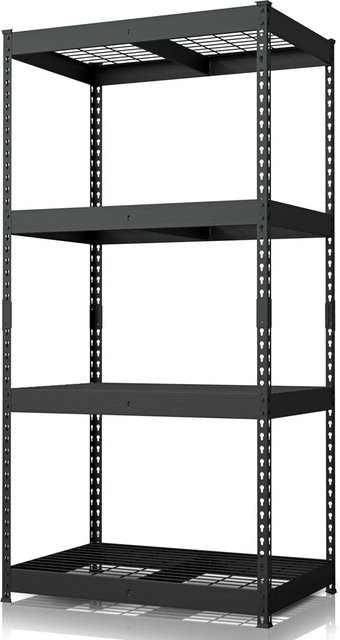Floordirekt Schwerlastregal Yukon Rivet mit 4 Böden in Schwarz, H x B x T: 180 x 90 x 60 cm - Bild 1
