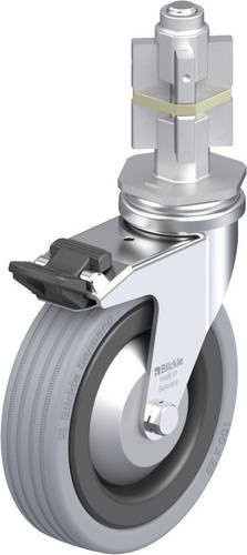 Blickle Lenkrolle 751135 LRA-VPA 100K-FI-FA-E05 mit Feststeller in Grau und Schwarz, Rad-Durchmesser: 100 mm, Tragfähigkeit: 70 kg - Bild 1