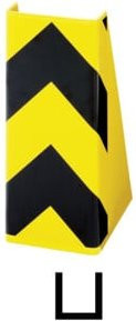 Bito Anfahrschutz verzinkt in Gelb-Schwarz, B/H/T: 22,7 x 40,0 x 16,4 cm - Bild 1