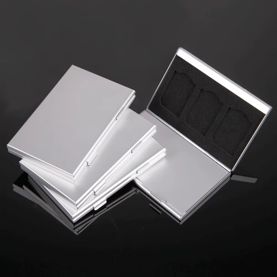 VODOOL Speicherkarten-Aufbewahrungsbox aus Aluminium in Silber für SD und TF Speicherkarten - Bild 3