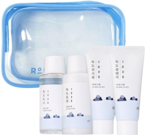 Round Lab 1025 Dokdo Reise-Set, Toner, Lotion, Reinigung, Sonnencreme, White - Bild 1