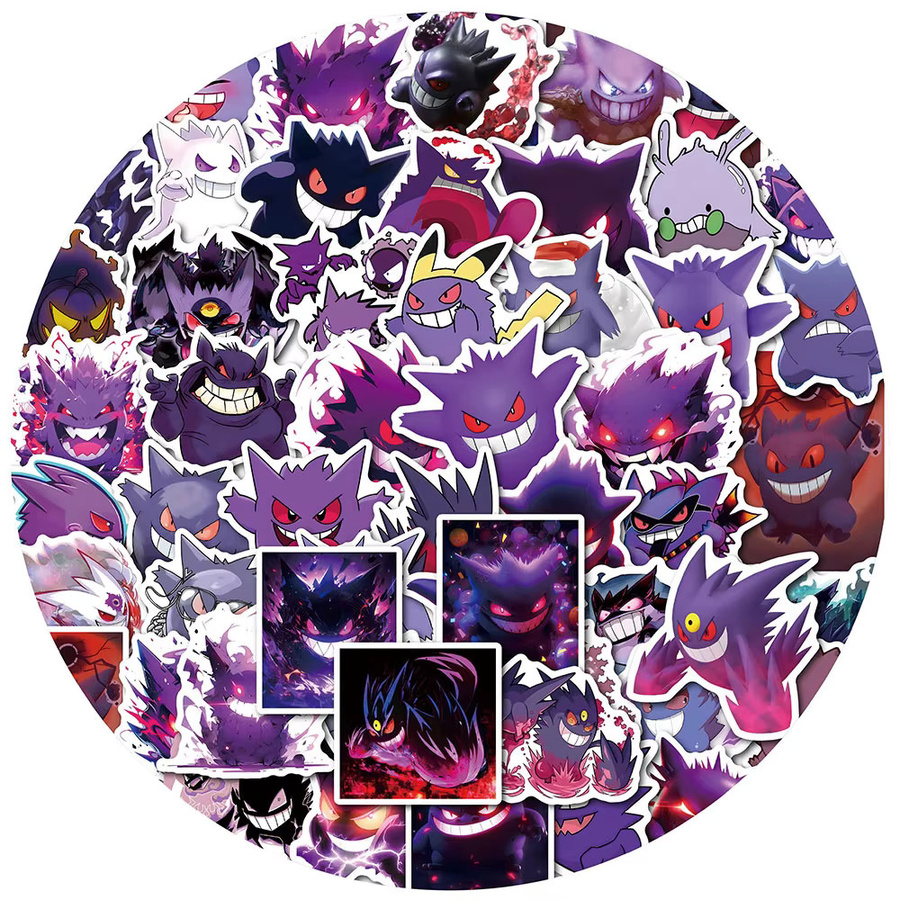 Bandai Pokemon Gengar Aufkleber, 50 Stück - Bild 3