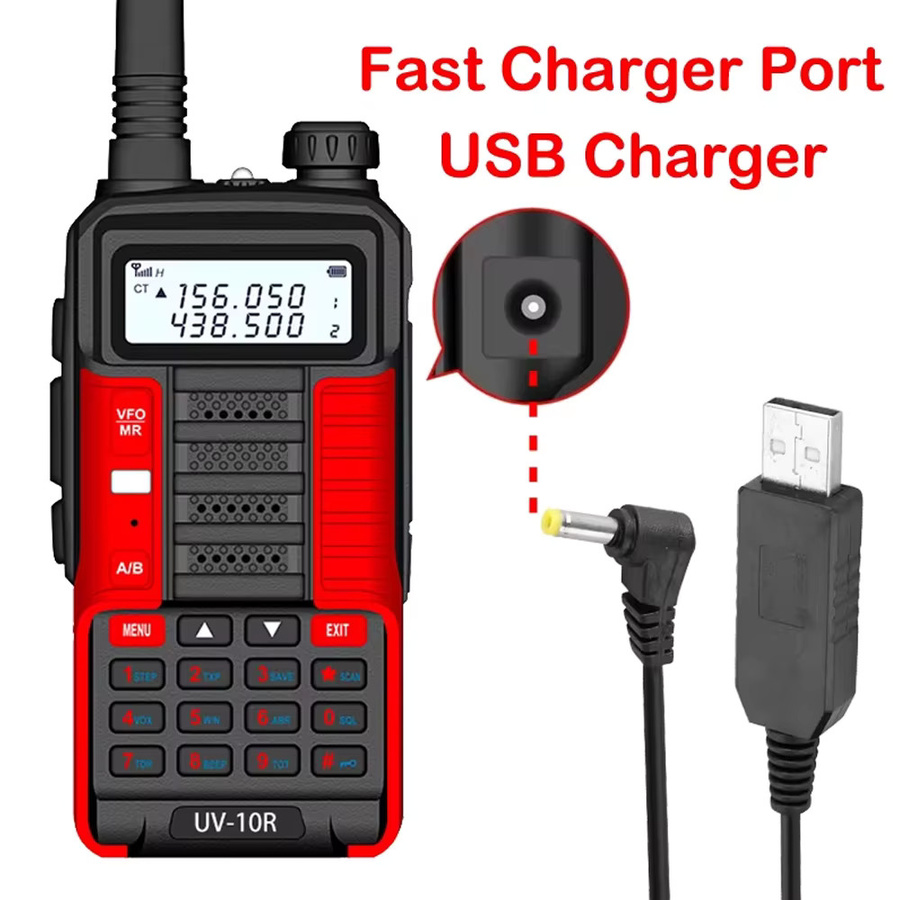 Baofeng UV-10R Professionelles Dual Band Walkie Talkie HF Transceiver in Schwarz und Rot - Bild 4