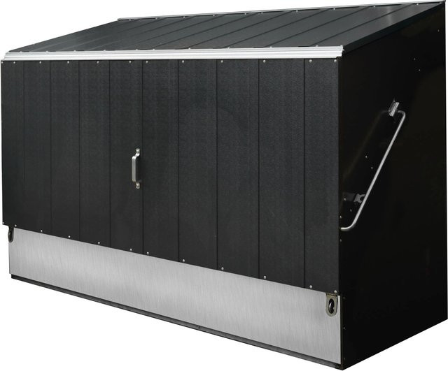 Trimetals Fahrradbox aus galvanisiertem Stahl in Anthrazit, B/H/T: 196 x 133 x 89 cm - Bild 1