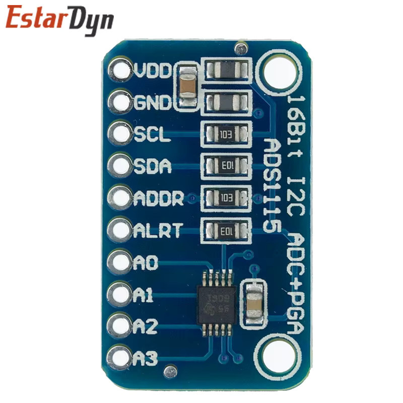 Estardyn ADS1115 ADC-Modul 16-Bit Präzisions-Entwicklungsboard in Blau - Bild 3