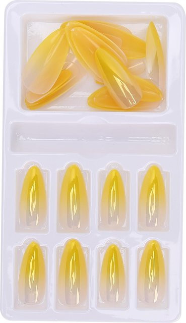 Koogeelife Falsche Nägel Set, Yellow, Glänzend - Bild 1