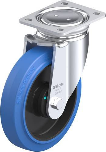 Blickle Lenkrolle LUH-POEV 200KAD-SB in Schwarz und Blau mit 200 mm Rad-Durchmesser und 500 kg Tragfähigkeit - Bild 1