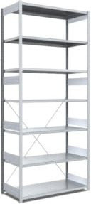 Bito Fachbodenregal Typ M aus Stahl in Silber, B/T/H: 105,8 x 62,4 x 300 cm, Grundfeld 200 kg - Bild 1