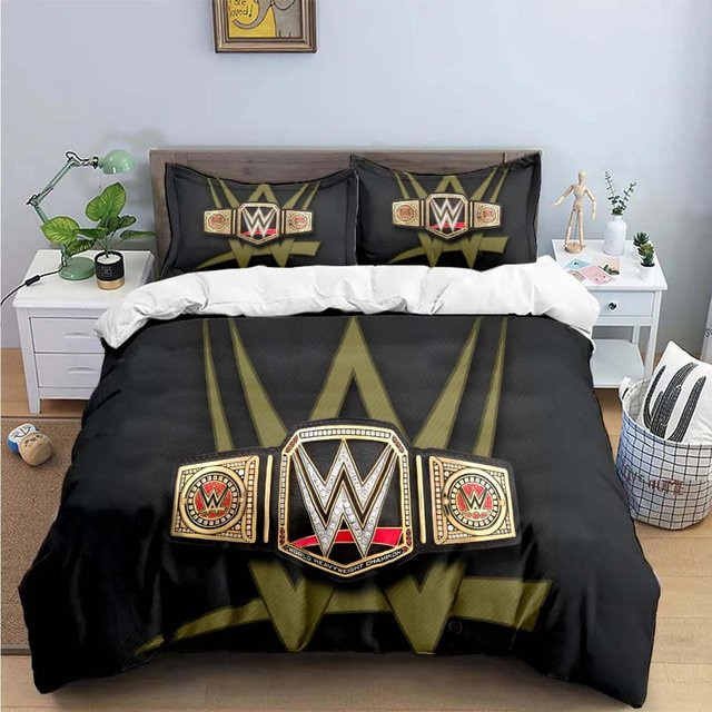 Binchi Fitness Wrestling Bettwäscheset mit 3D-Print Design, Schwarz, B/H: 140 x 210 cm - Bild 1