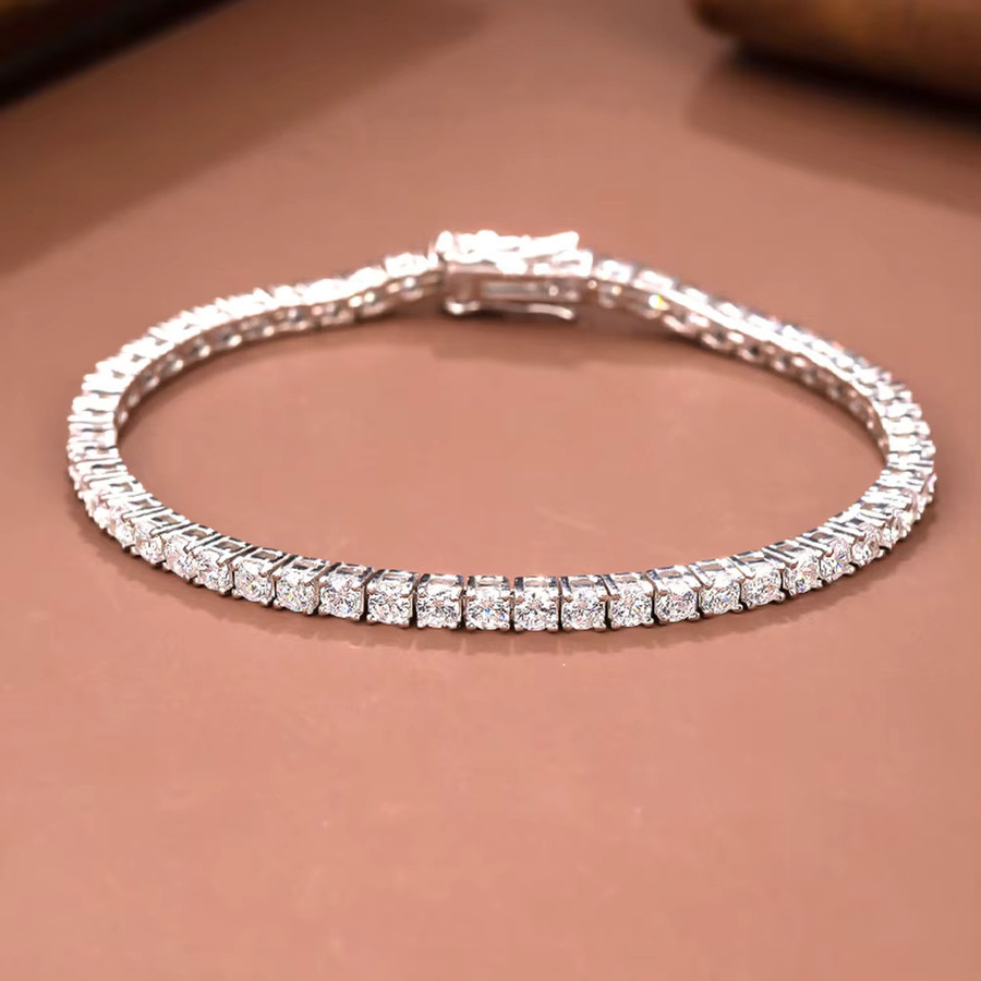 YLMyself Tennis-Armband, 925 Silber, Zirkonia, Damen - Bild 2