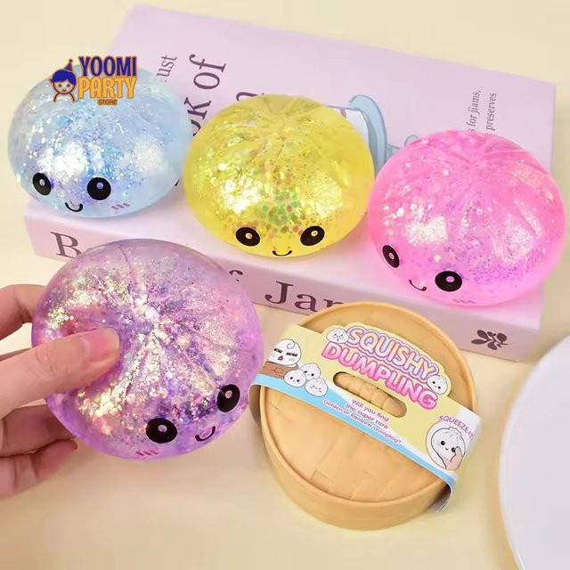 Potdemiel Dumpling-Squishies Spielzeug-Set in Multicolor mit Box als sensorisches Stressball-Set für Kinder - Bild 1