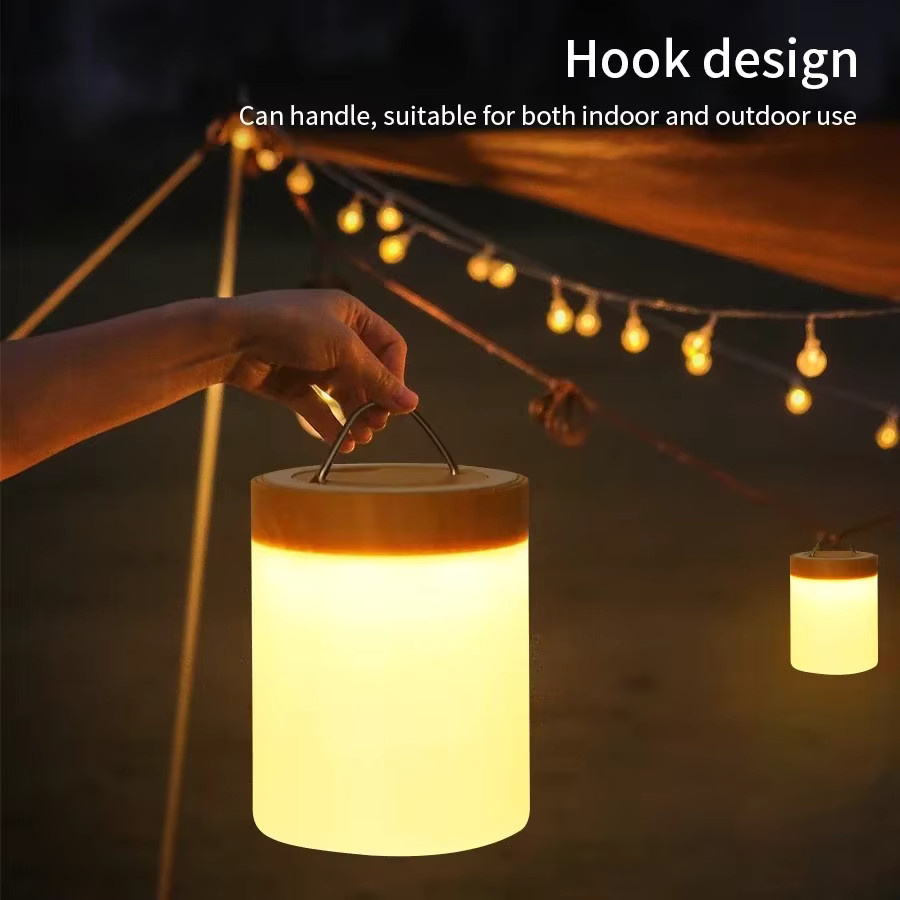 ATcomm RGB Touch Nachttischlampe mit USB-Akku, wiederaufladbares Multicolour Nachtlicht für Schlafzimmer und Kinderzimmer, Weiß - Bild 4