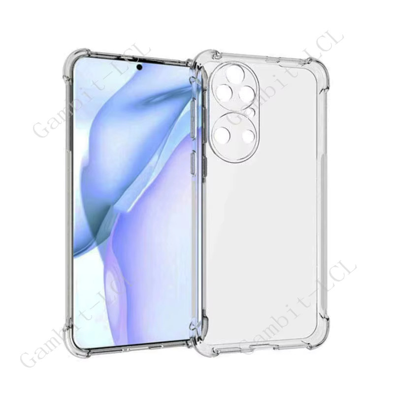 Stoßfeste TPU Schutzhülle für Huawei P50 Pro in Transparent - Bild 1