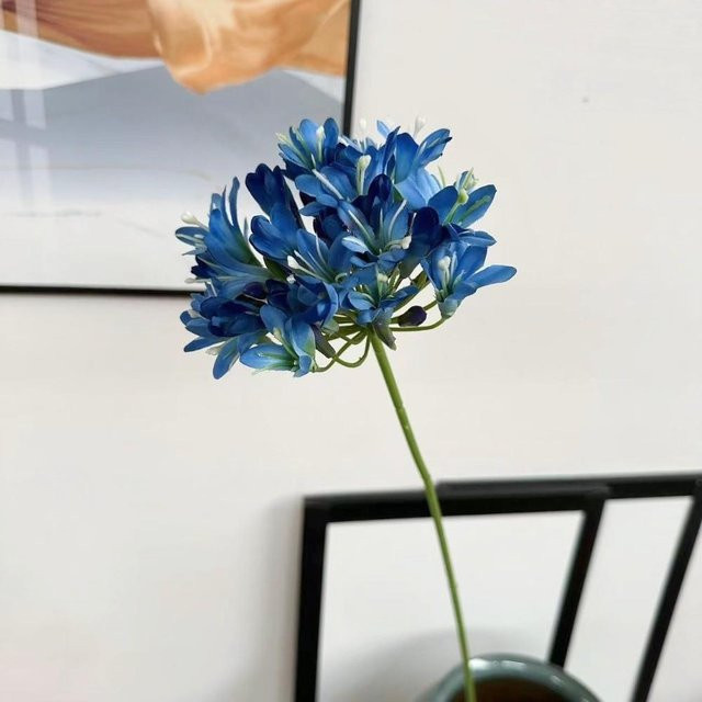 Künstlicher Agapanthus-Zweig von Cove Home in Blau, 75 cm Höhe - Bild 1