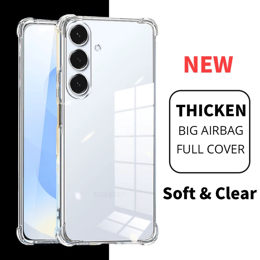 Stoßfeste Silikon Schutzhülle für Samsung Galaxy S25 Ultra, S24 Ultra, S23 Ultra, S22 Plus und weitere Modelle, Transparent - Bild 4