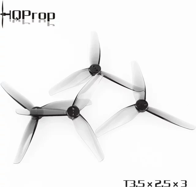 HQProp T3,5X2,5X3 3,5 Zoll 3-Blatt Propeller für iFlight iH3 RC DIY FPV Racing Drone in Grau - Bild 1