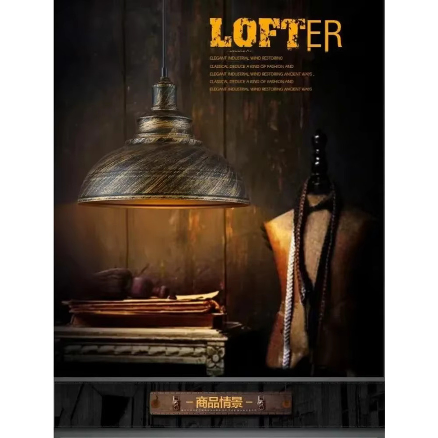 JOYINLED Retro Industrie Pendelleuchte in Bronze aus Metall für Küche, Schlafzimmer und Wohnzimmer - Bild 3