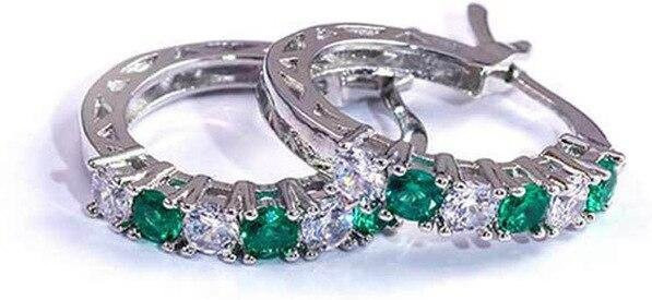 Ohrringe 925 Silber, Rubin, Zirkonia, Damen - Bild 1