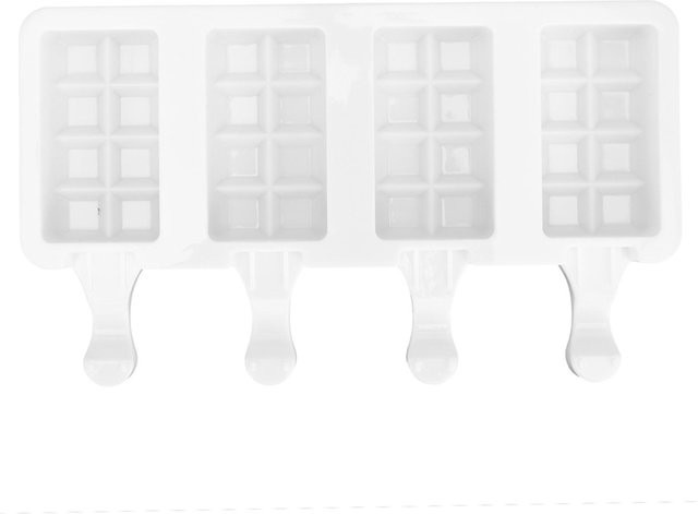 TOMTOP JMS Silikon Eisform mit 4 Hohlräumen für DIY Ice Bars, Weiß - Bild 1