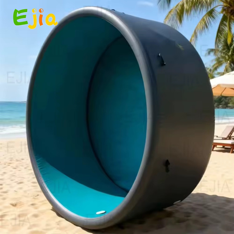 Ejia Aufblasbarer Pool aus strapazierfähigem PVC, runder Outdoor-Pool für Erwachsene und Kinder - Bild 2
