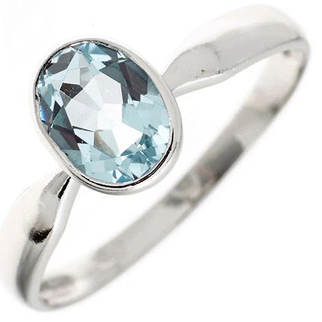 Colfem Ring 925 Silber, Blautopas, Damen, Größe 52 - Bild 1