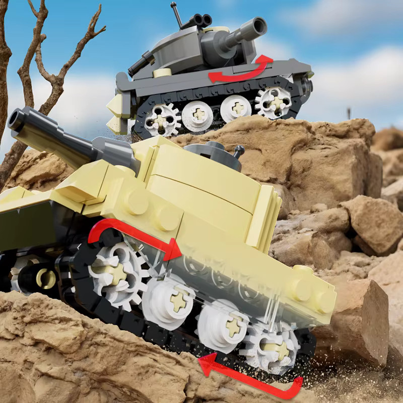 HOVFELER Militärpanzer-Bausteine, Armee-Panzer, Fahrzeuge - Bild 3
