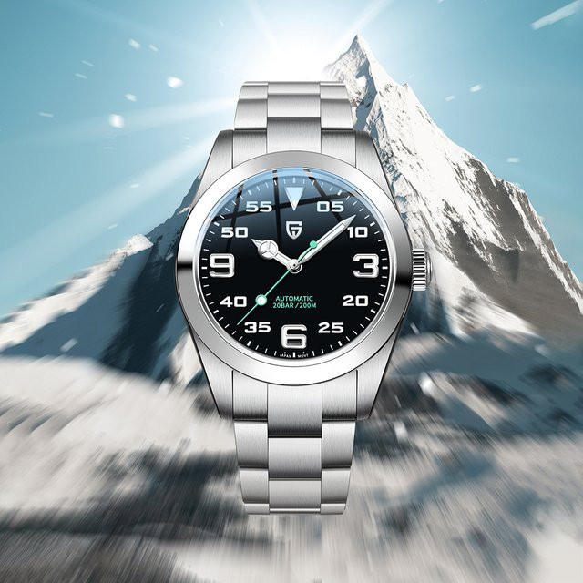 PAGANI DESIGN Automatik-Armbanduhr Edelstahl, Saphirglas, Schwarz, Herren - Bild 1