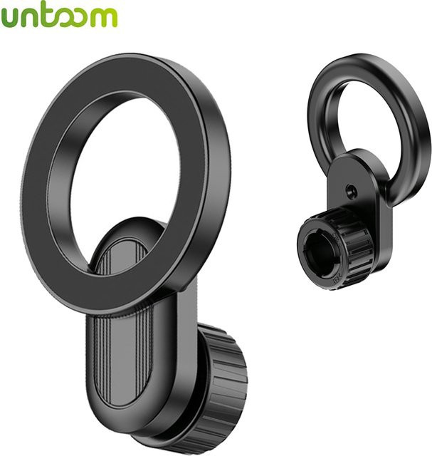 Untoom Magnetische Autohalterung Basis kompatibel mit MagSafe iPhone 17 16 Pro Max, Universal Autotelefonhalterung mit Gelenkkugel, Schwarz - Bild 1