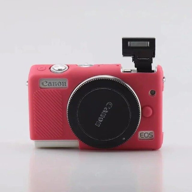 Supeak Kamera-Schutzhülle aus weichem Silikon für Canon EOS M100 M200 in Pink - Bild 1