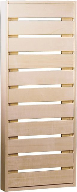 Karibu Saunabank aus Espenholz in Beige, B/T/H: 137,7 x 50 x 9 cm - Bild 1