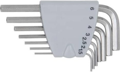 KS Tools Innen-Sechskant Winkelstiftschlüssel-Satz aus Edelstahl, 7-teilig, Silber - Bild 1
