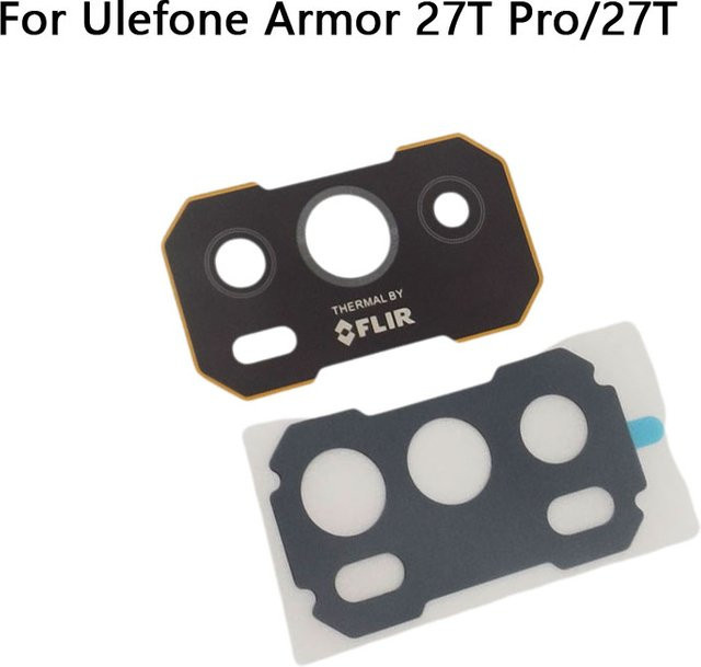 Ulefone Armor 27T Pro Ersatz-Kameraobjektiv Glas Abdeckung mit FLIR Kamera-Schutz in Schwarz - Bild 1