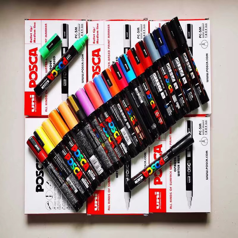 POSCA Marker Pen PC-5M Permanent Stift für Graffiti und Zeichnungen, Strichbreite: 1,8 - 2,5 mm, Farbe: Multicolour/Purple - Bild 4